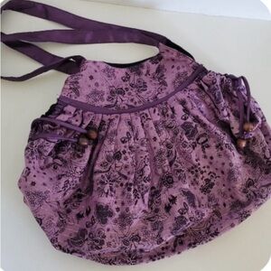 Purple Floral Shoulder Bag
